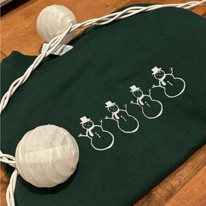 Embroidered Christmas crew neck sweater.